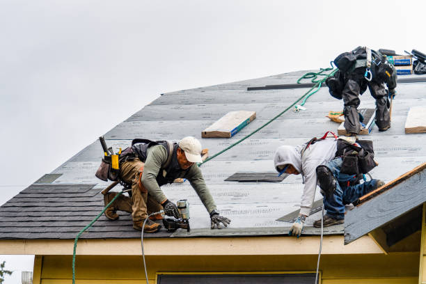 Professional Roofing technician working in Hyde Park, MA